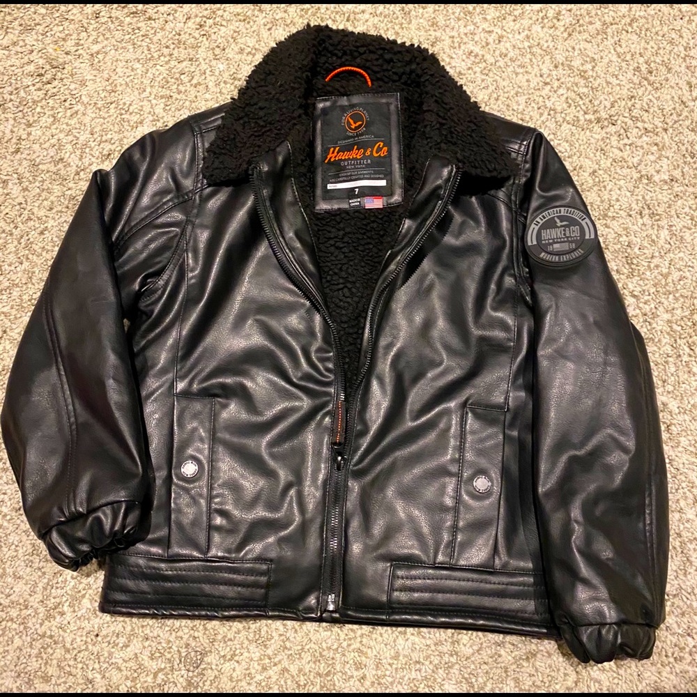 Aviator Jacket, faux leather for kids